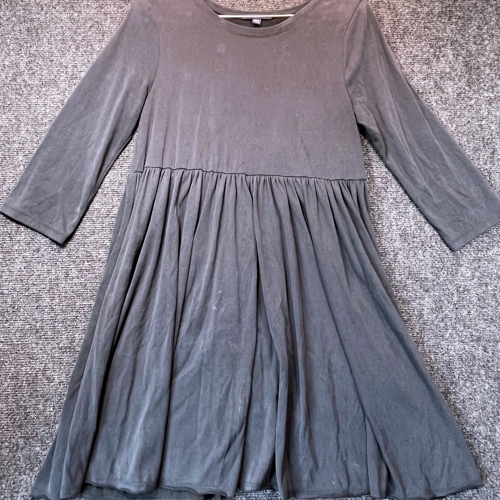 American Eagle Mini Dress M Black Modal 3/4 Sleeve Jersey Dark Academia Goth